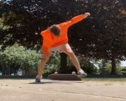 He also rides a skateboard in his free time. He also rides a skateboard in his free time.